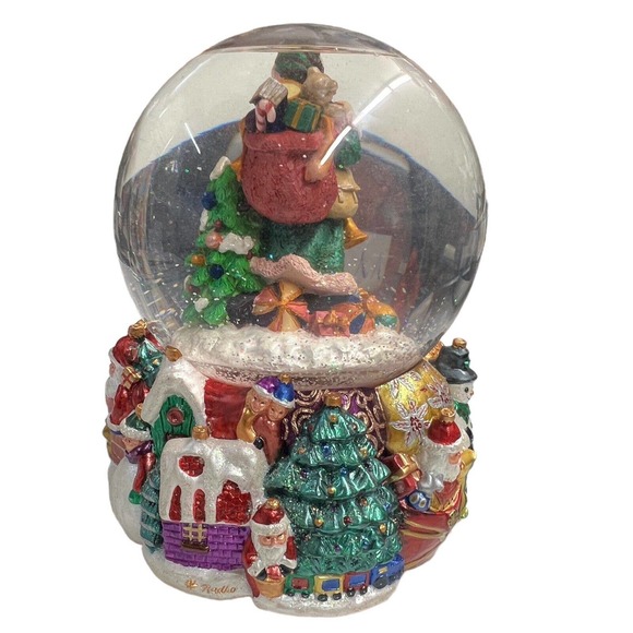 Vintage Christopher Radko‎ Santa Ltd Ed Snow Globe Musical #4078 Of 5000 - Picture 5 of 9